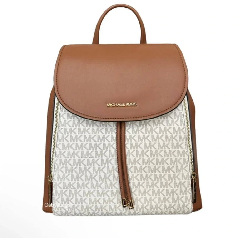 NEW! MICHAEL KORS Phoebe Medium Drawstring Backpack Vanilla